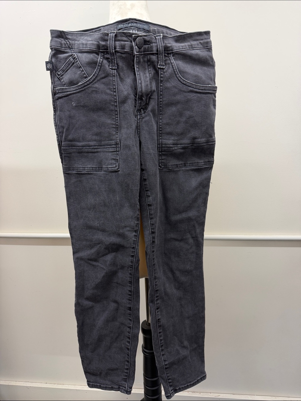 Rock & Republic Black Utility Skinny Jeans